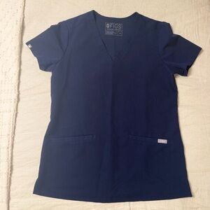FIGS Women's Navy Blue Casma Scrub Top Size XS